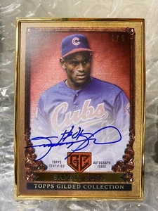 2023 Topps Gilded Collection Sammy Sosa Gold Frame Autograph 4/5 - Picture 1 of 3