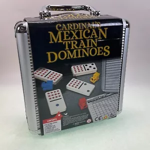 Cardinal's Mexican Train Dominoes Game Aluminum Carry Case - New - Picture 1 of 6