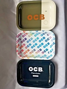 OCB Small Metal Rolling Tray 7.5" x 5.5" (Asst. Styles) - US Seller - Picture 1 of 2