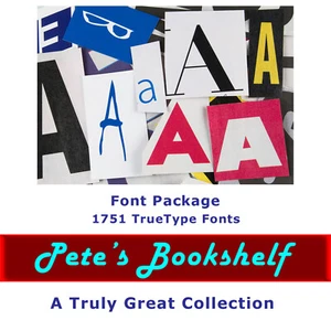 Font Package - 1751 TrueType Fonts - USB Flash Drive - Great Fonts!! - Picture 1 of 1