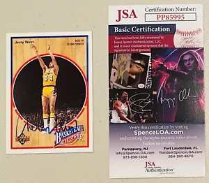 Jerry West Firmato Autografato 1991 92 Upper Deck Basketball Heroes Card #6 JSA - Foto 1 di 1