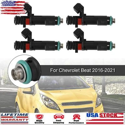 4PCS Fuel Injectors 96800843 Fit Chevrolet Spark 2011-2015 1.2L L4 INJ675 CA CA Foto 1 de 4