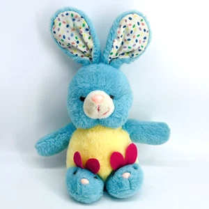 VTG KMART BLUE YELLOW BUNNY RABBIT PLUSH W/POLKA-DOT EARS-SPRING EASTER-80S-90S - Picture 1 of 14