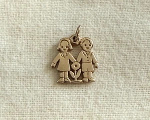 Retired James Avery 14k Gold LOVE IS Boy & Girl Flower Charm JA Box Bag & Pouch - Picture 1 of 8