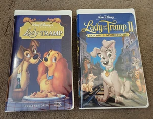 Walt Disney's Masterpiece Lady and the Tramp & 2 Scamp's Adventure VHS Clamshell - Imagen 1 de 4