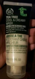 The Body Shop Tea Tree Cool & Creamy Wash 3.3 oz/100ml Blemished Skin - Picture 1 of 2