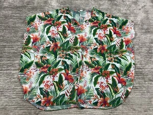 West Loop Top Womens One Size Multicolor Tropical Sheer Cover Up Polyester - Picture 1 of 9
