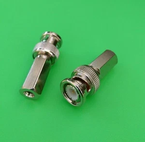 (50 PZ) Connettori in teflon Twist On BNC maschio RG59 e RG62 - Foto 1 di 3