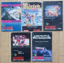 5 gebrauchte Originale SNES Anleitungen, Los 2