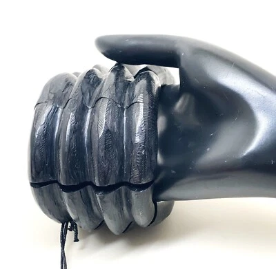 Brazalete Exquisito Monees Gerda Lynggaard Madera de Ébano Macizo Foto 1 de 4