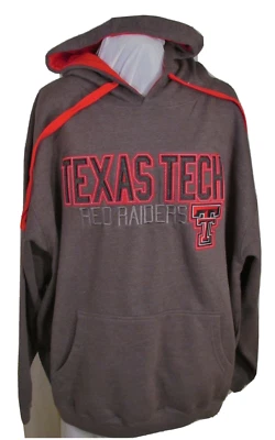 Texas Tech Red Raiders University Hoodie Sweatshirt 46/47" chest XL Unisex Gray - Image 1 of 2