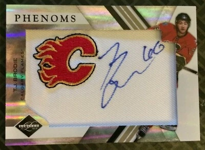2010 NHL Phenoms #206 T.J. Brodie Rookie Autograph/Patch Calgary Flames #/299 - Image 1 of 2