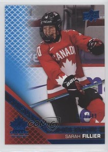 2022 Team Canada Juniors Prospectus Momentous Electric Blue /349 Sarah Fillier