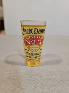 JACK DANIELS Old No. 7 Amber Sour Mash Whiskey Collectors SHOT GLASS Daniel's - Picture 1 of 2