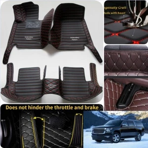 Car Floor Mats For Chevrolet Suburban Tahoe Auto Carpets Liner Custom Waterproof - Picture 1 of 37
