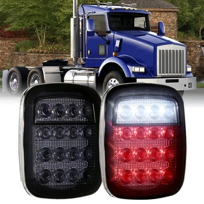 Luz trasera de giro de freno trasero 2 piezas 16 LED para Kenworth T170 T270 Foto 1 de 4