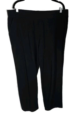Pantalones de spandex de algodón negro D&Co Wms 1Xp S27 Foto 1 de 4