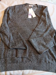 Calvin Klein Grey/Black Crew Neck Sweater Size XXL NWT - Picture 1 of 4
