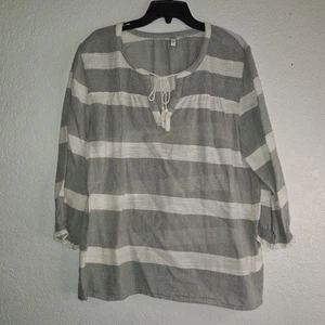 Damenbluse SONOMA Boho Bauern Hippie bestickt Gaze Baumwolle Leinen Größe XL - Bild 1 von 10