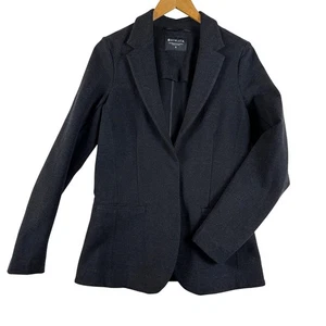 Athleta Womans 8 Heather Grey Charcoal Blazer Academia Preppy Career Schoolgirl - Picture 1 of 14