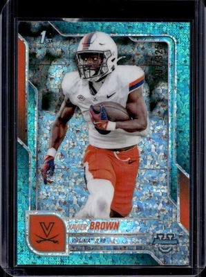 2025 Bowman Chrome U Xavier Brown Prospects Aqua Mini-Diamond Refractor #207/325 - Image 1 of 2