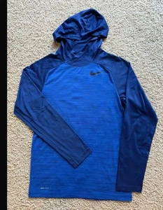 Men’s Nike Dri Fit Blue Hoodie Size S - Picture 1 of 5