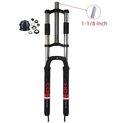 29" Double Shoulder Suspension Triple Tree Bike Fork & 1-1/8" Threadless Headset - Image 1 of 4
