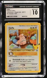 CLEFFA Celebrations Neo Genesis #20 CGC 10 Pokemon - Picture 1 of 2