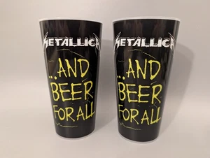 2x Metallica Tour Becher ,,And Beer for All`` 500ml Pint Sammelbecher - Bild 1 von 3