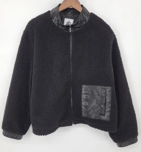 Juicy by Juicy Couture Damen Reißverschluss Plüsch Sherpa Jacke 3X schwarz gefüttert Neu mit Etikett $ 69 - Bild 1 von 6