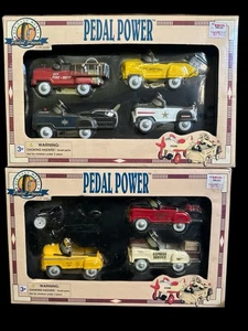 2 Golden Wheel Pedal Power Die Cast Pedal Cars Set4 1:10 Scale 43405 MISSING ONE - Picture 1 of 2