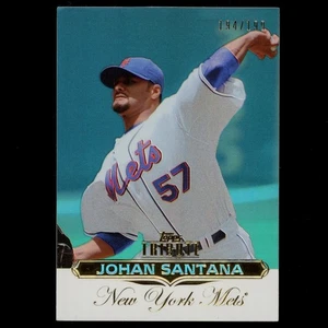 2011 Topps Tribute #68 Johan Santana Blue Refractor Parallel SP #/199 NY Mets - Bild 1 von 2