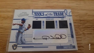 2005 Absolute Memorabilia Tools Trade Gary Sheffield GAME USED JERSEY AUTO 10/25 - Picture 1 of 2