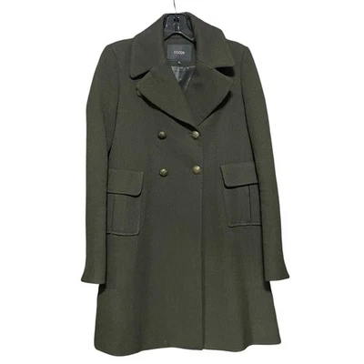 Maje Olive Green Wool Military Double Breasted Short Coat Size 38/M Fall Winter - Image 1 of 4