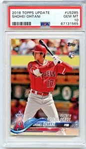 2018 Topps Update SHOHEI OHTANI Rookie Debut RC #US285 Batting PSA 10 GEM MINT - Picture 1 of 2