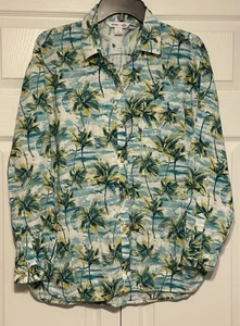 Damen Old Navy Boyfriend Hemd Leinenmischung Langarm Knopfleiste Medium - Bild 1 von 4