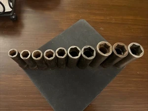 Snap On Tools 1/2" Drive 6 Point Deep Metric Impact Socket Set SIMM 11-24 Mm 🔥 - Picture 1 of 9