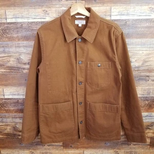Wallace & Barnes J.CREW Button Down Canvas Chore Jacke Mantel M Herren Khaki - Bild 1 von 10