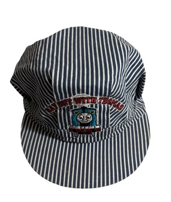 Thomas & Friends Childs Conductor Azul Blanco Rayas Sombrero Gorra Día con Thomas Foto 1 de 4