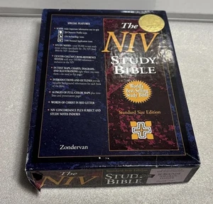 THE NIV STUDY BIBLE Standard Size Edition. Genuine Leather. - Foto 1 di 13