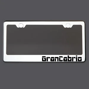 Polish Mirror License Plate Frame GranCabrio Laser Etched Metal Screw Cap - Bild 1 von 8