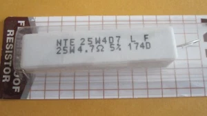 NTE25W 112 L F 25W 4,7 OHM 5% FLAMEPROOF RESISTOR - Picture 1 of 1