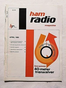 HAM RADIO MAGAZINE APRIL 1980 40-METER TRANSCEIVER - 600-MHZ PRESCALER-CIRCUITS - Zdjęcie 1 z 2