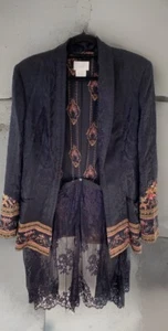 Camilla Kaftan Friends In Flora Blazer Jacket Size Small EUC 8-12 W/ Lace Panels - Picture 1 of 16