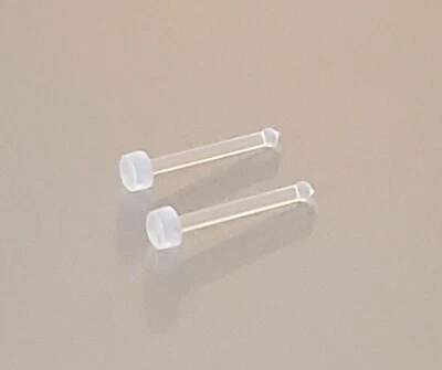 Piercing BioFlex transparente calibre 20G retentor de septo nariz parafuso prisioneiro-metal livre-ESCOLHA A QUANTIDADE - Imagem 1 de 2