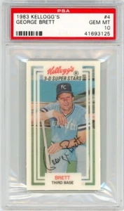 1983 Kelloggs #4 George Brett Kansas City Royals HOF PSA 10 Gem Mint - Picture 1 of 2