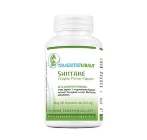 Premium Shiitake Pulver 90 Kapseln 500 mg - Keine weiteren Zusätze! - Bild 1 von 1