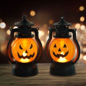 Halloween Decoration Led Candles Tea Light Vintage Castle Pumpkin Ghost Hanging 