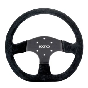 SPARCO VOLANTE DA GARA PIATTO 3 RAZZE PELLE NERA SCAMOSCIATA 015R353PSN RALLY - Imagen 1 de 5