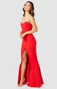 Derma Department Dress AUS 10 US6 Maxi Red Alexandra Gown Formal Event Cocktail - Picture 1 of 7